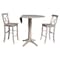 International Concepts Round 42 in Rd Pedestal Bar Height Table, 2 Bar Height Stools, Washed Gray Taupe, 42 in W, 42 in L K09-42DPT-27-S6133-2 - alternate 5